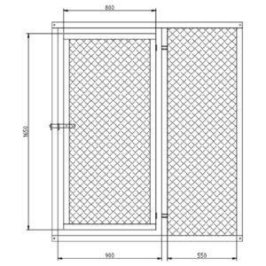 MMA Cage Wall Tür einzeln Beispiel