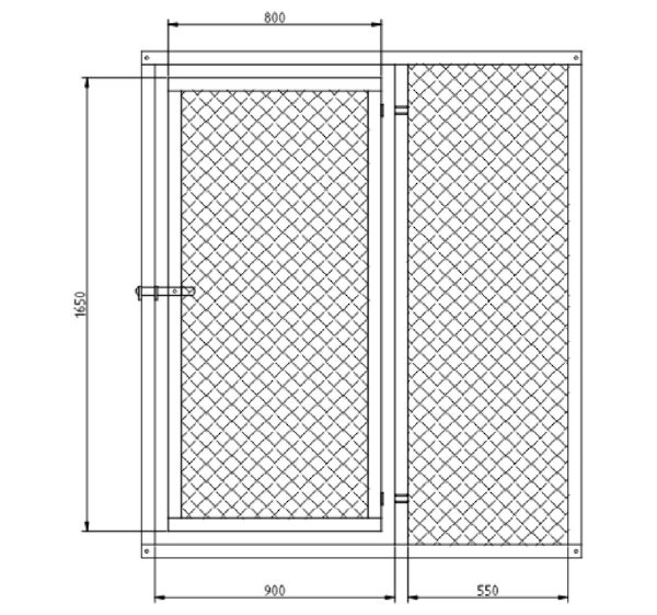 MMA Cage Wall Tür einzeln Beispiel